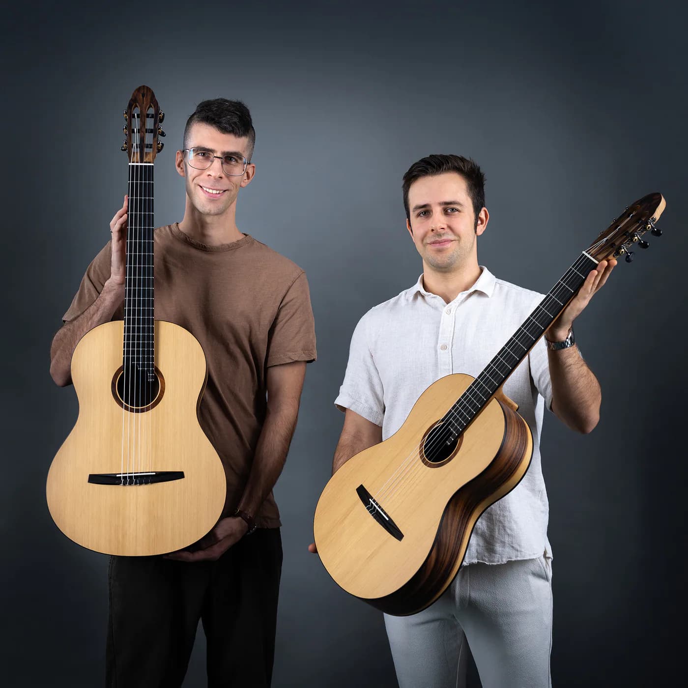 NOVA team with handmade guitars