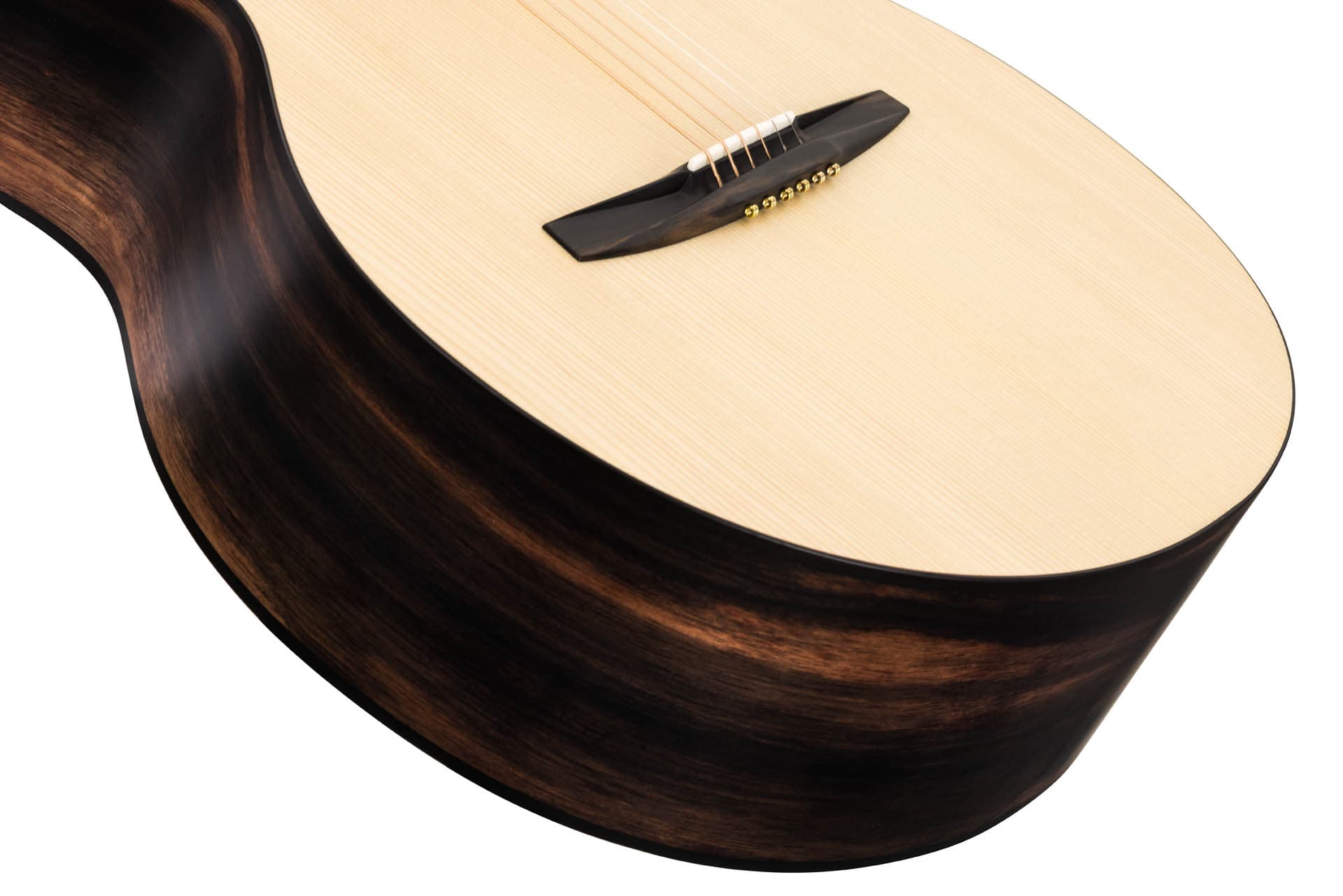 NOVA double-top soundboard and impedance bridge detail